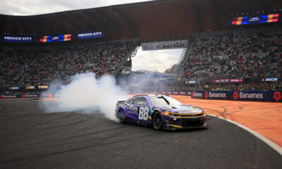 Shane Van Gisbergen Celebrates NASCAR Viva Mexico 250 Victory with Burnout Mexico City June 2025