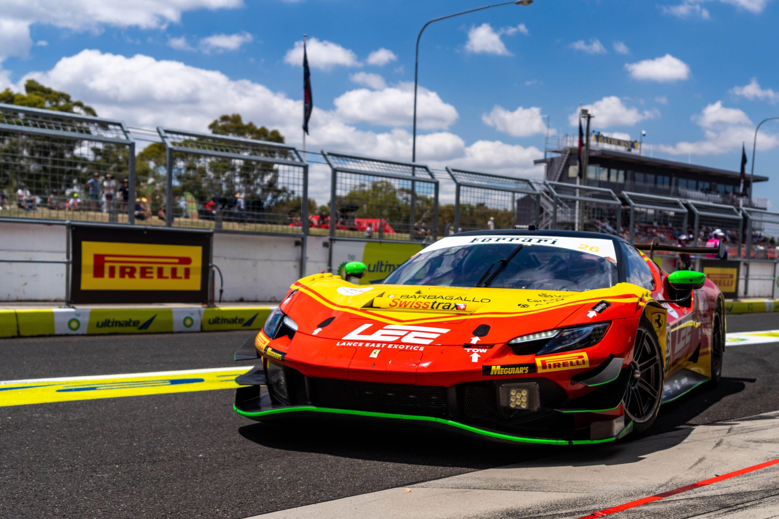 Arise Racing GT mechanics at Meguiar's Bathurst 12 Hour at Mount Panorama Motor Racing Circuit on February 1, 2025 in Bathurst, Australia.