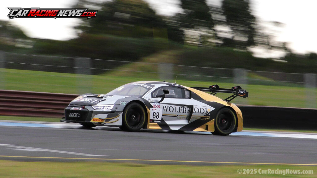 GT World Challenge Australia 2025 Ryan Wood Steve Brooks 88 Audi R8 LMS EVO II Wolfbrook Team MPC Sandown Raceway Victoria 2