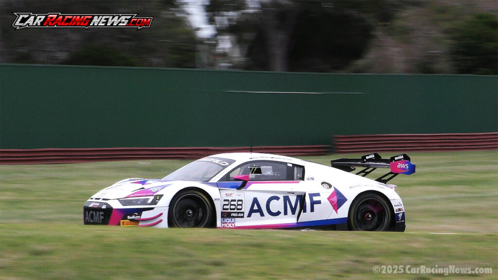 GT World Challenge Australia Alex Peroni Mark Rosser 268 Audi R8 LMS EVO ll Team BRM ACM Finance Sandown International Motor Raceway Victoria